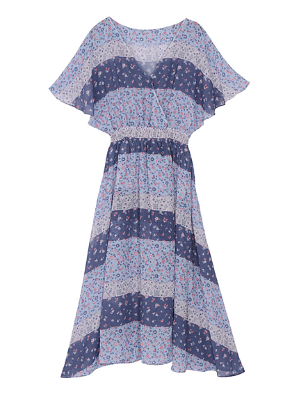 【sc】パネル柄マキシワンピース