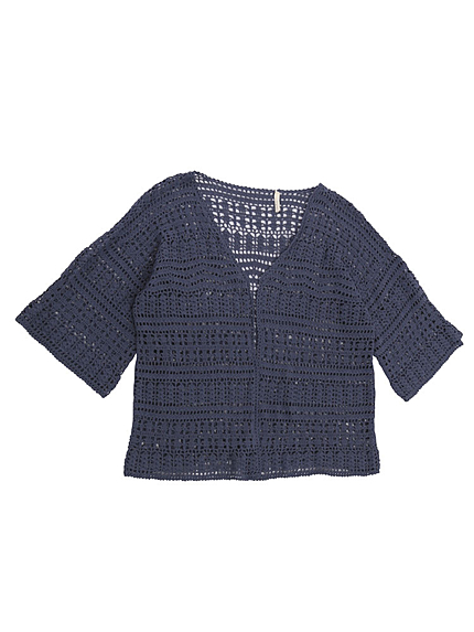 かぎ針ショートニットカーデ