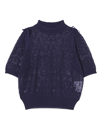 【se】レースニットトップス