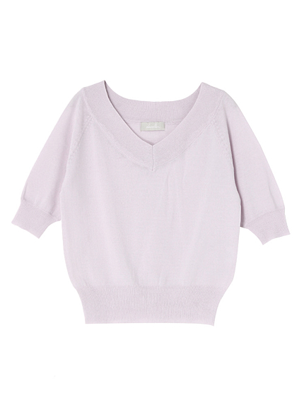 【se】シャリシャリVネックニット