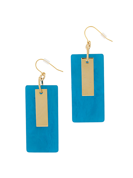 【LIFE】マーブルプレートピアス