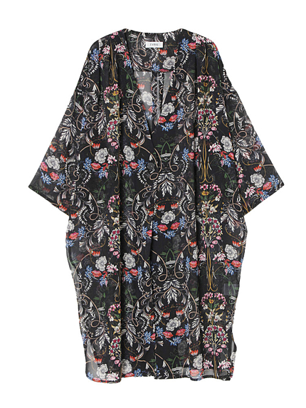 フラワーロングシャツ