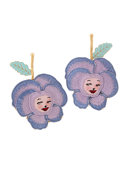 【SRETSISJewelry】Fairy Pansy Earrings