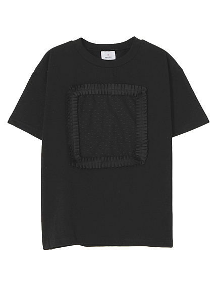 プリーツチュールTシャツ