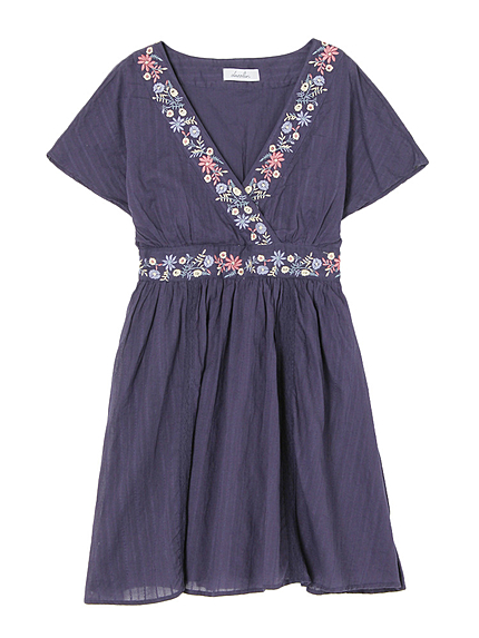 【sc】コットンスラブ刺繍ワンピース