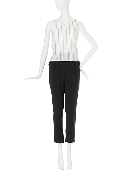 【FEMININE】Backリボンエアリーオールインワン