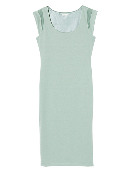 スリーブメッシュレディワンピース