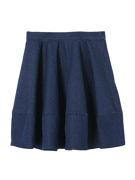 【sc】デニム切替フレアースカート