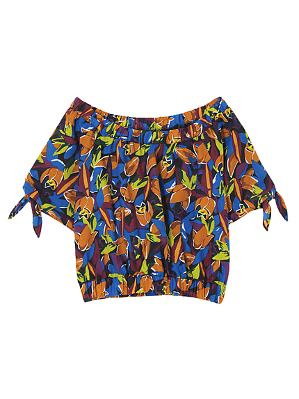 Paint FlowerオフショルTOPS