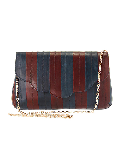 ストライプクラッチバッグ