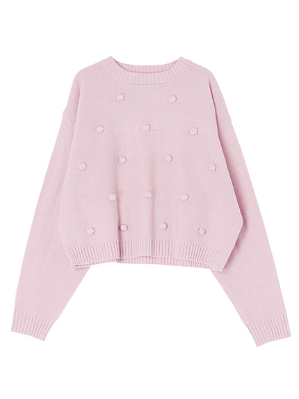 ポンポンニット プルオーバー