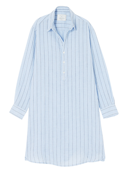 コットンスキッパーシャツワンピ