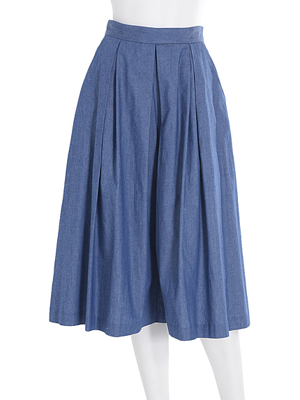 【DUO】 ダンガリータックガウチョパンツ