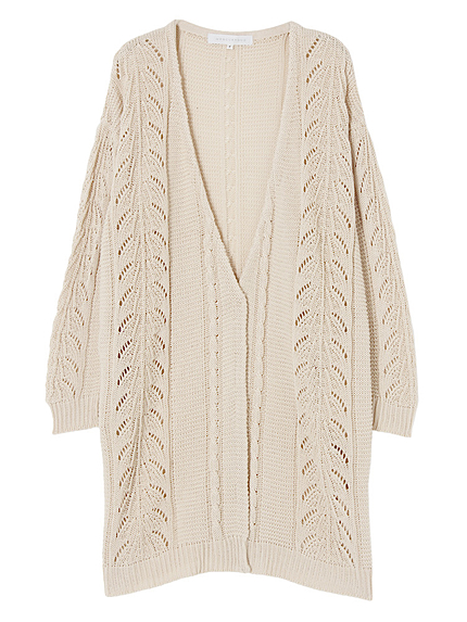 【WEB限定】 カギ針ニットガウン