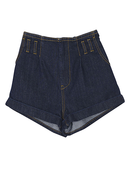 ハイウエストタックショートパンツ