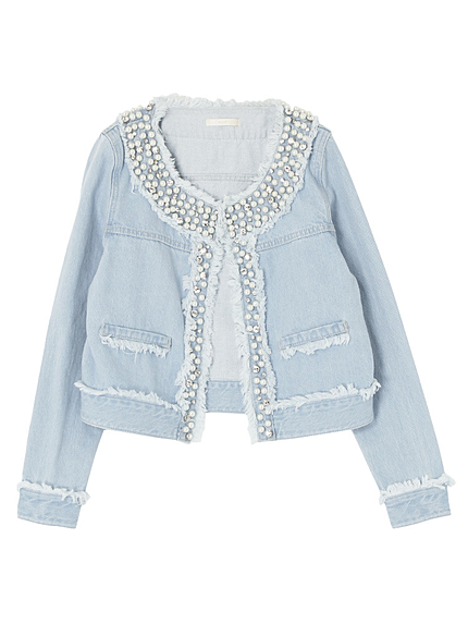 メニーパールデニムジャケット