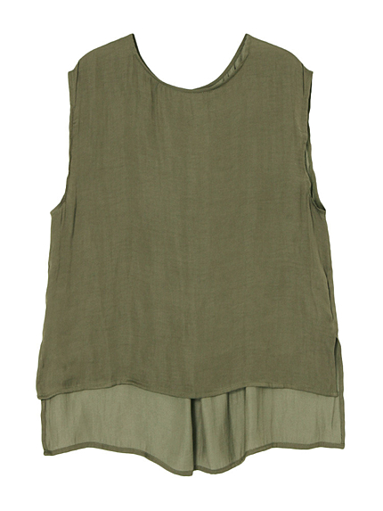 ヴィンテージサテンノースリトップス