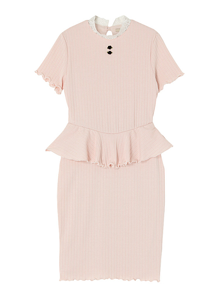 2WAYペプラムリブワンピース