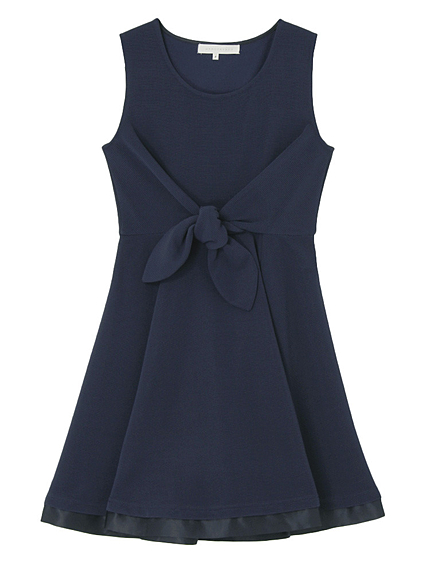 【DUO】 リップルフロントリボンワンピース