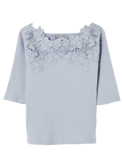 【se】スカラップレースカットソー