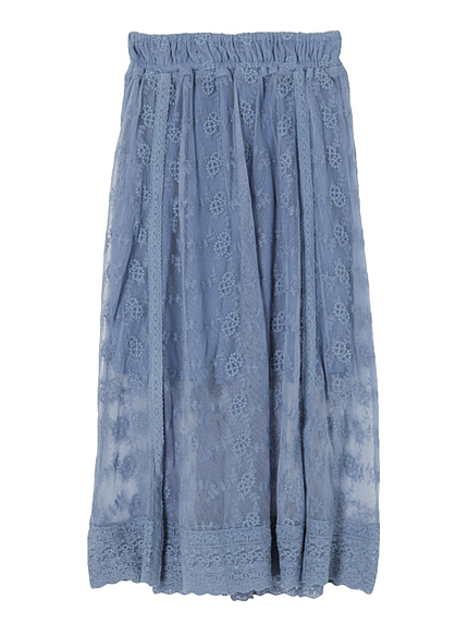 【sc】レーススリットミディー丈スカート