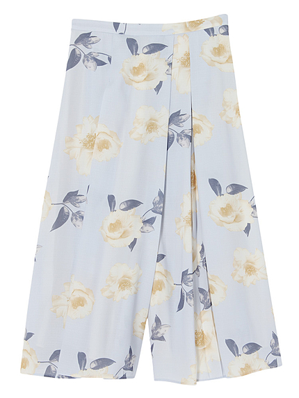 【DUO】 シフォン大花プリーツスカーチョ