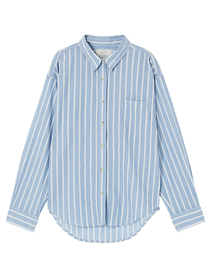 ルーズコードストライプシャツ