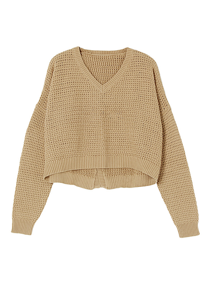 BACKカシュクールニット