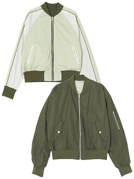 リバーシブルMA-1ブルゾン