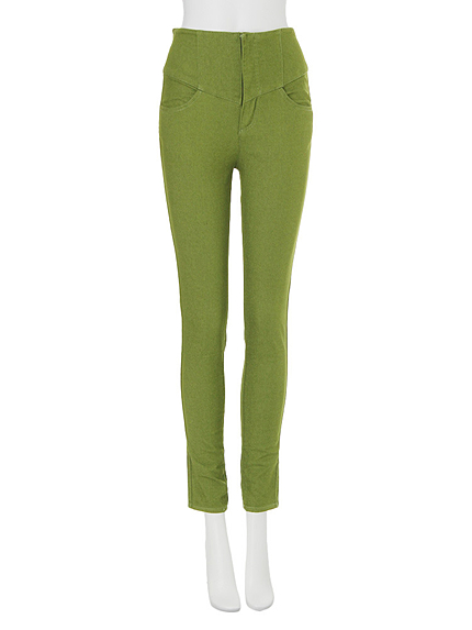 【CASUAL】ミニマル切替スキニーパンツ