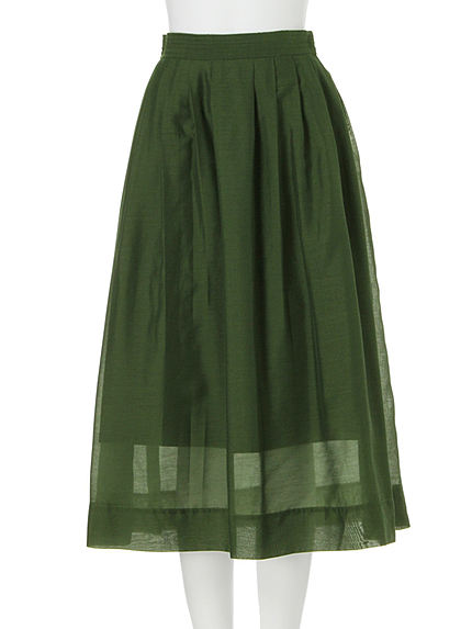 【FEMININE】ボイルギャザーフレアスカート