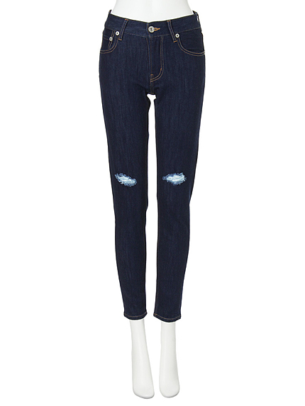 【CASUAL】hybrid crash skinny denim パンツ