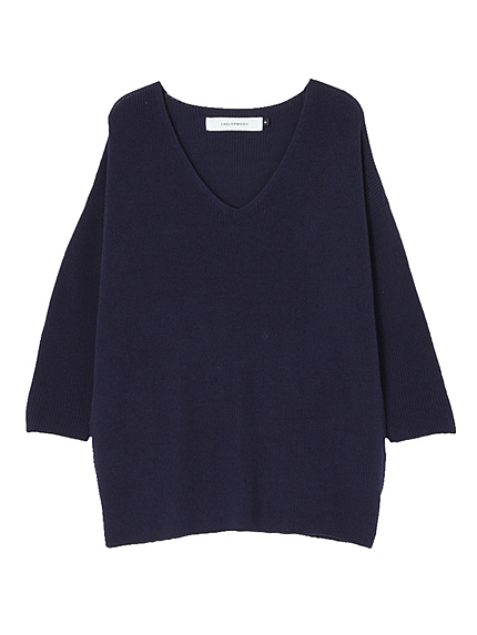 Simple soft Vネックニット