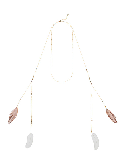 フェザーモチーフネックレス