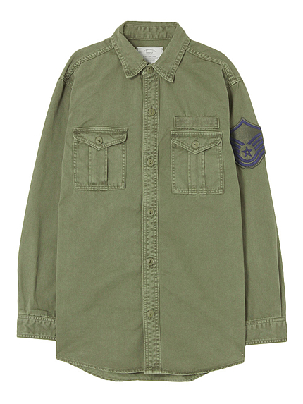 ミリタリーワッペンシャツ