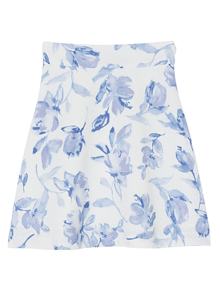 【BSC】 カラー水彩フレアミニスカート