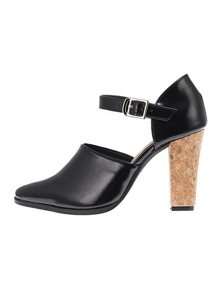 【goods】コルクヒールエナメルサンダル