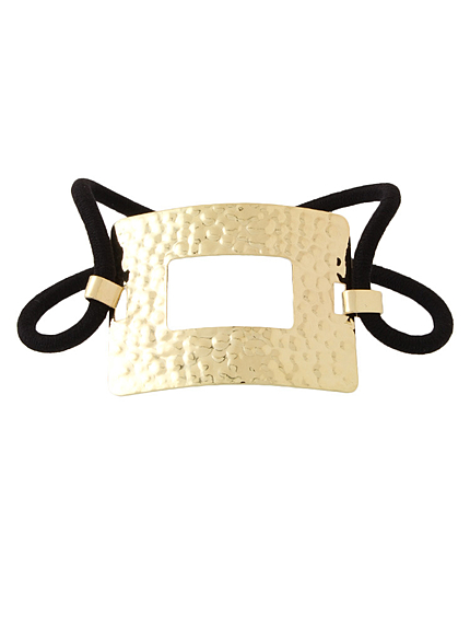 スクエアメタルプレートヘアゴム