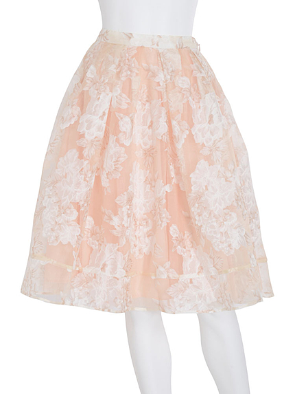 【WEB限定】 フラワーオーガンジースカート