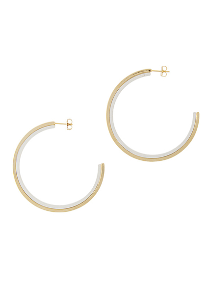 MATT METAL HOOPピアス