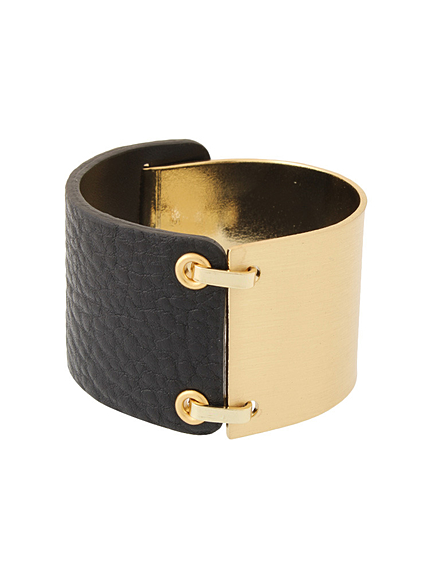 METAL LEATHER COMBIバングル