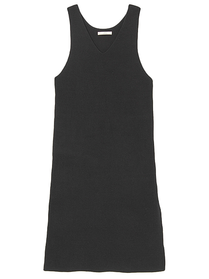 スリットニットマキシワンピ