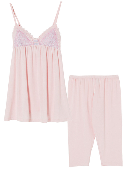 【MD×PJ】 カラーメルティレーシィパデットキャミパジャマ