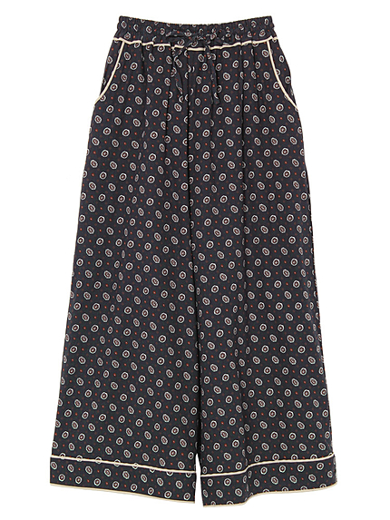 【sc】小紋柄ガウチョパンツ