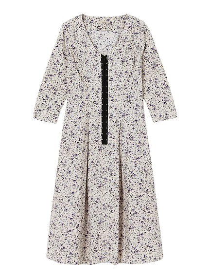 パッカリングフレアワンピース