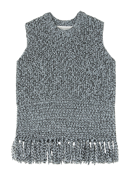 テープヤーンスラブ　フリンジニット