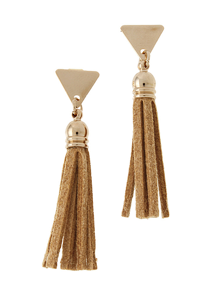 トライアングルフリンジピアス