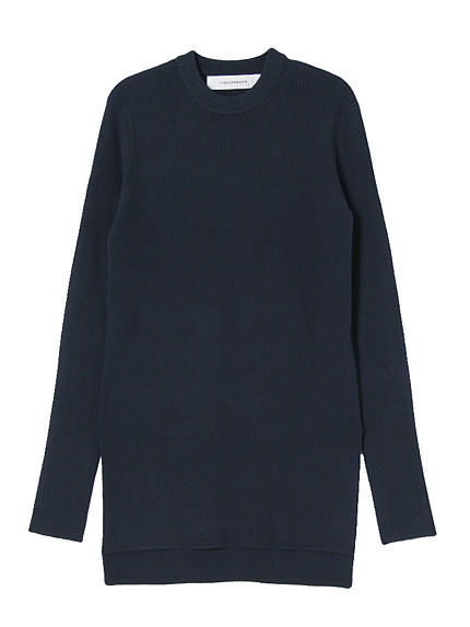 サイドスリットリブニットプルオーバー