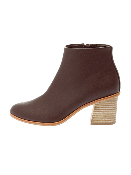 チャンキーヒールショートブーツ