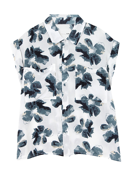 ペイントフラワーボクシ―シャツ